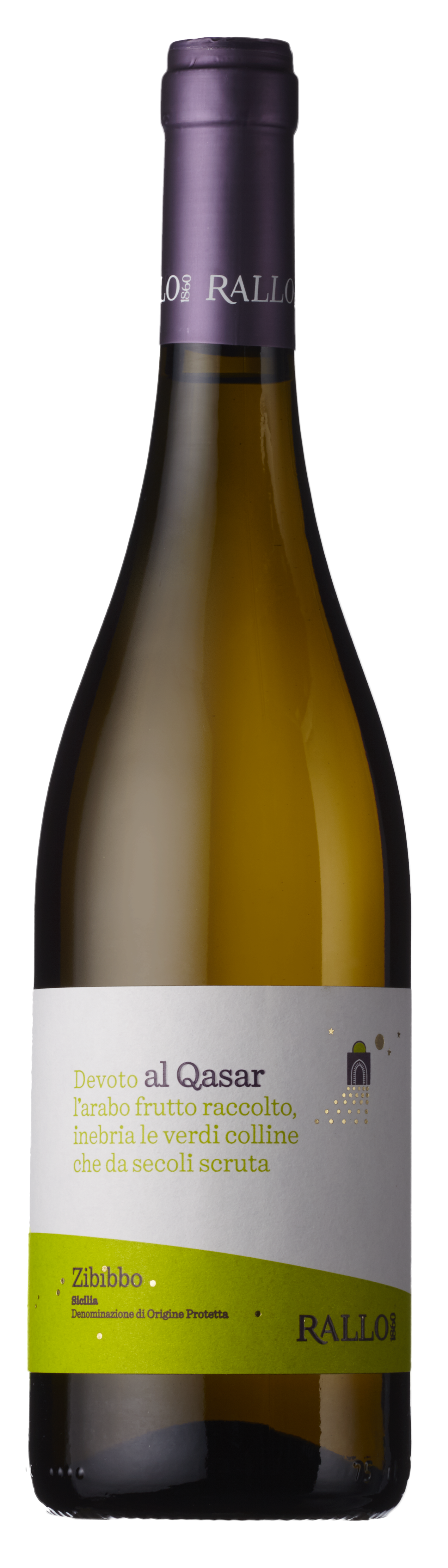 Bottle shot - Rallo Azienda Agricola, Al Qasar Zibibbo, DOP Sicily, Italy