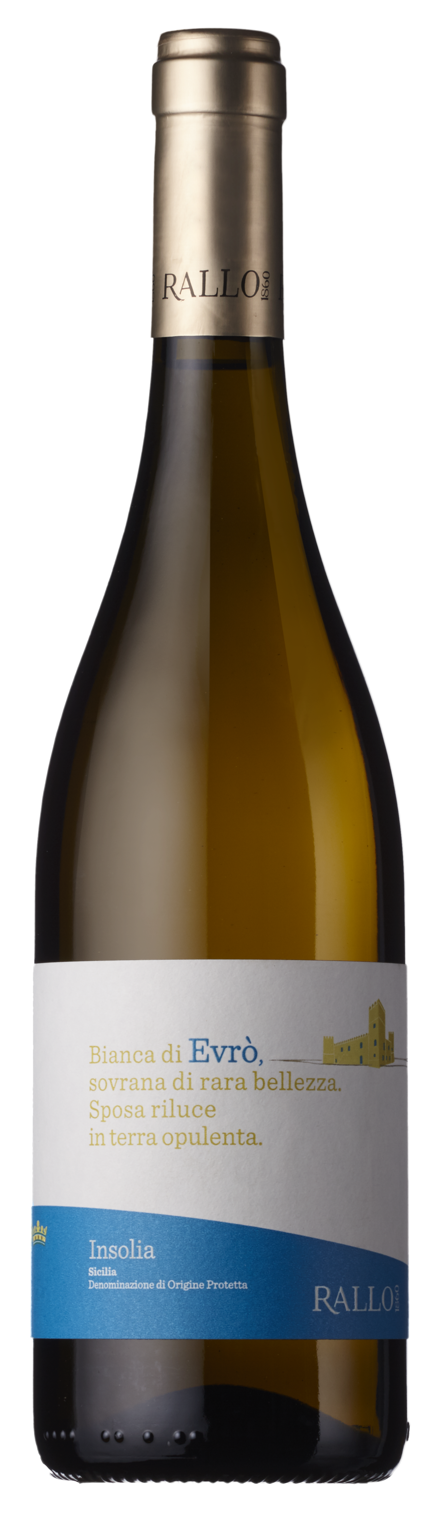 Bottle shot - Rallo Azienda Agricola, Evro Insolia, DOP Sicily, Italy