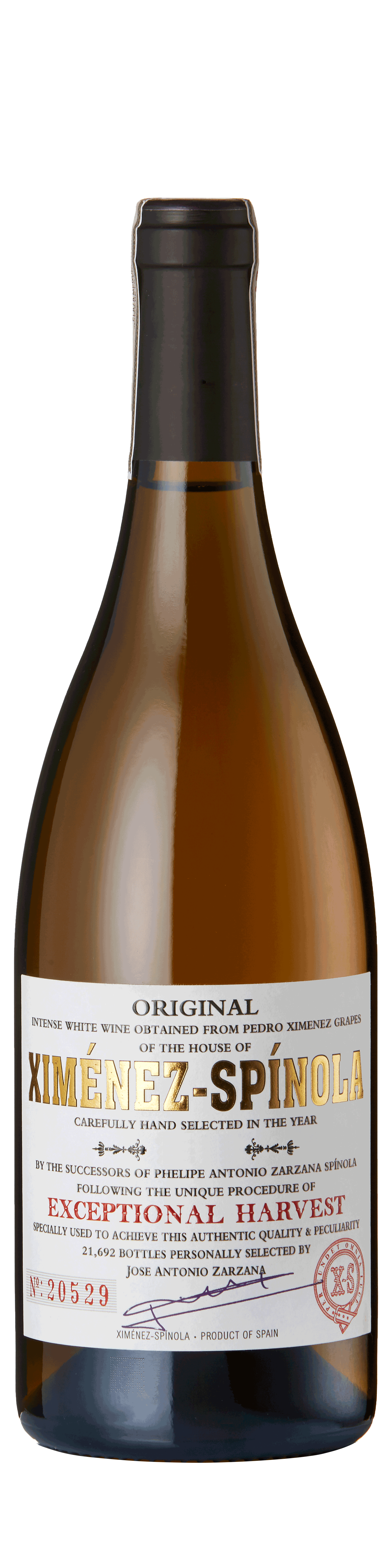 Bottle shot - Bodegas Ximénez Spínola, Exceptional Harvest, Jerez, Spain