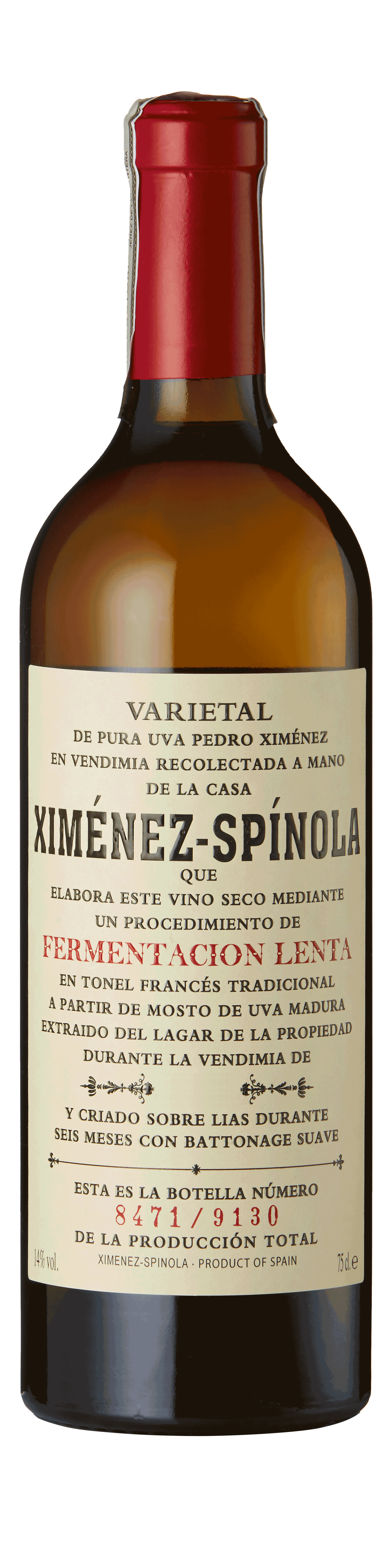 Bottle shot - Bodegas Ximénez Spínola, Fermentacion Lenta, Jerez, Spain