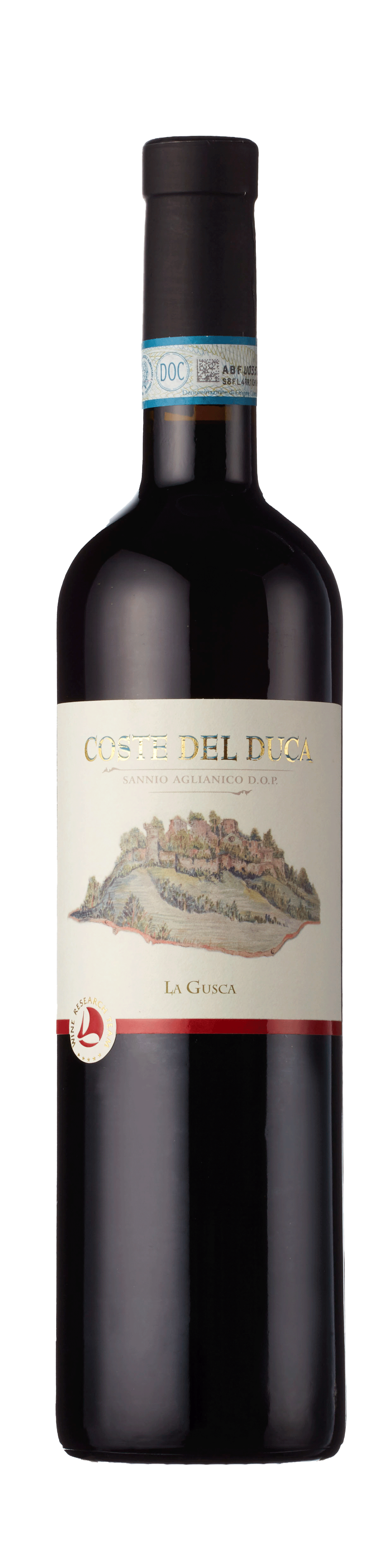 Bottle shot - La Guardiense, Coste Del Duca, Aglianico, DOP, Campania, Italy