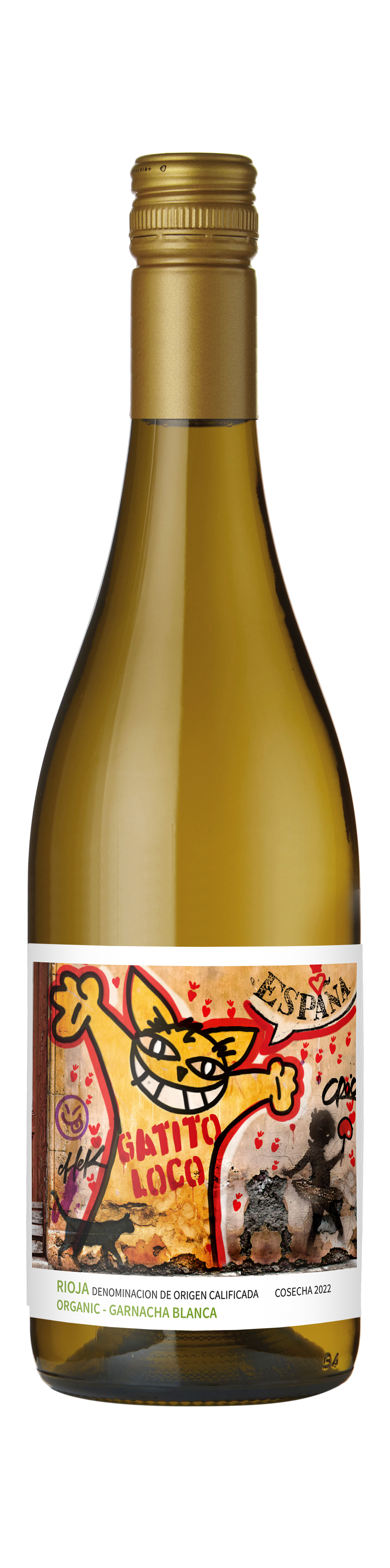Bottle shot - Gatito Loco, Blanco Organic, Rioja, Spain