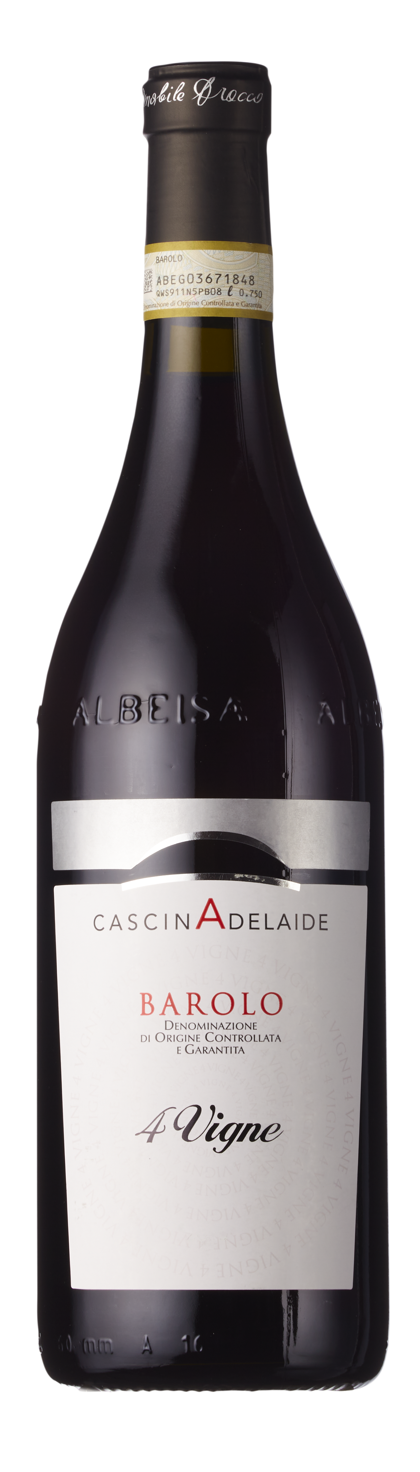 Bottle shot - Cascina Adelaide, Barolo, DOCG, 4 Vigne, Piedmont, Italy