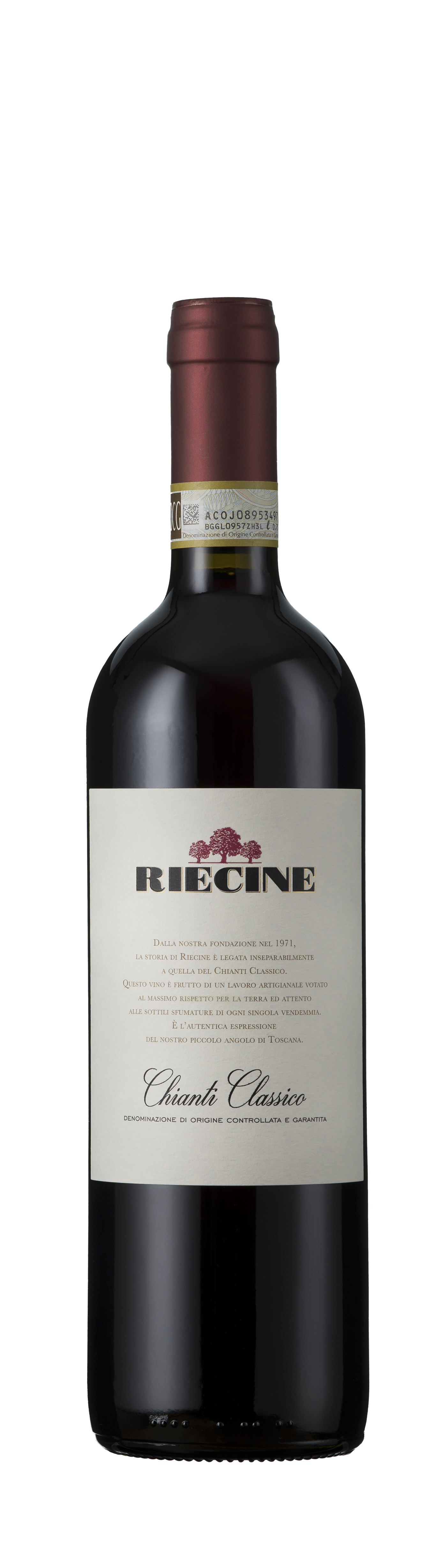 Bottle shot - Riecine, Chianti Classico, DOCG, Tuscany, Italy