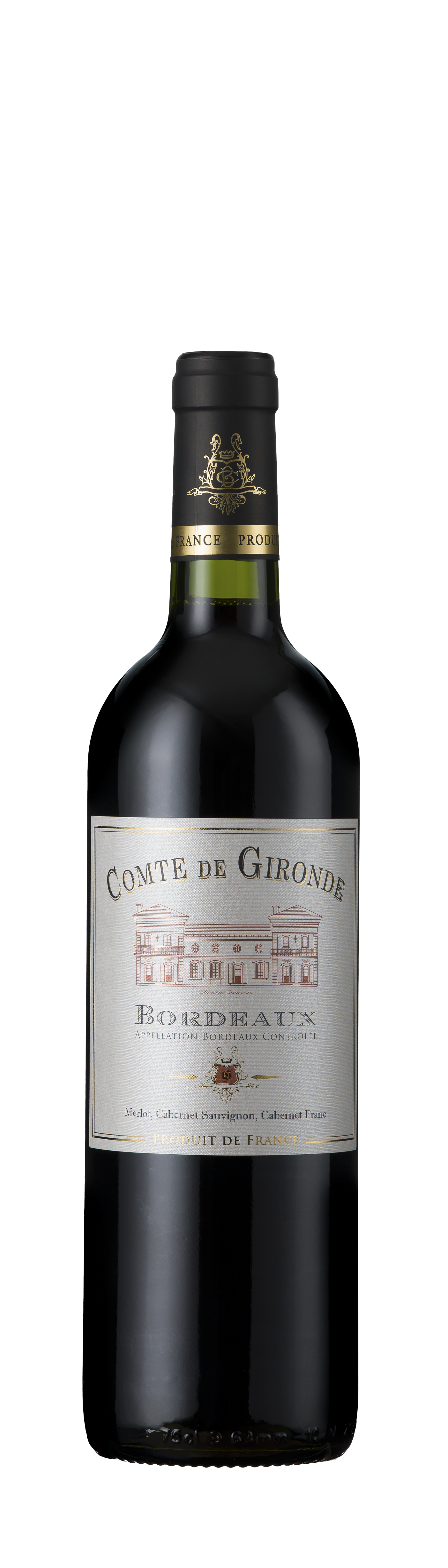 Bottle shot - Comte de Gironde, AOC Bordeaux, Bordeaux, France