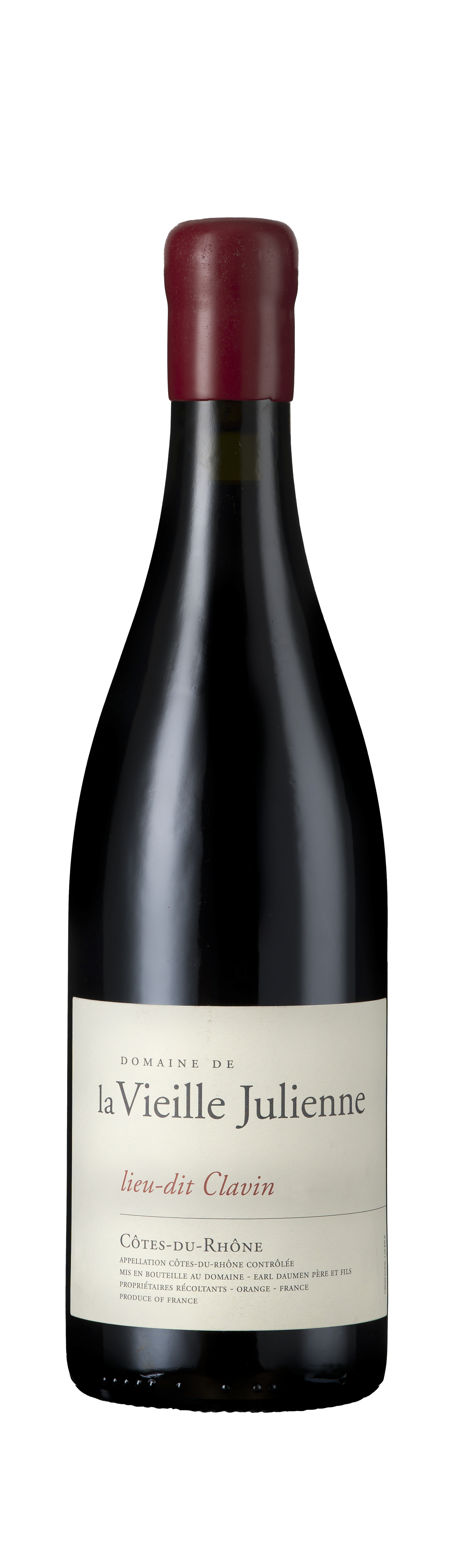 Domaine de la Vieille Julienne, Côtes du Rhône Rouge, Lieu Dit Clavin, Southern Rhône, France, 2019