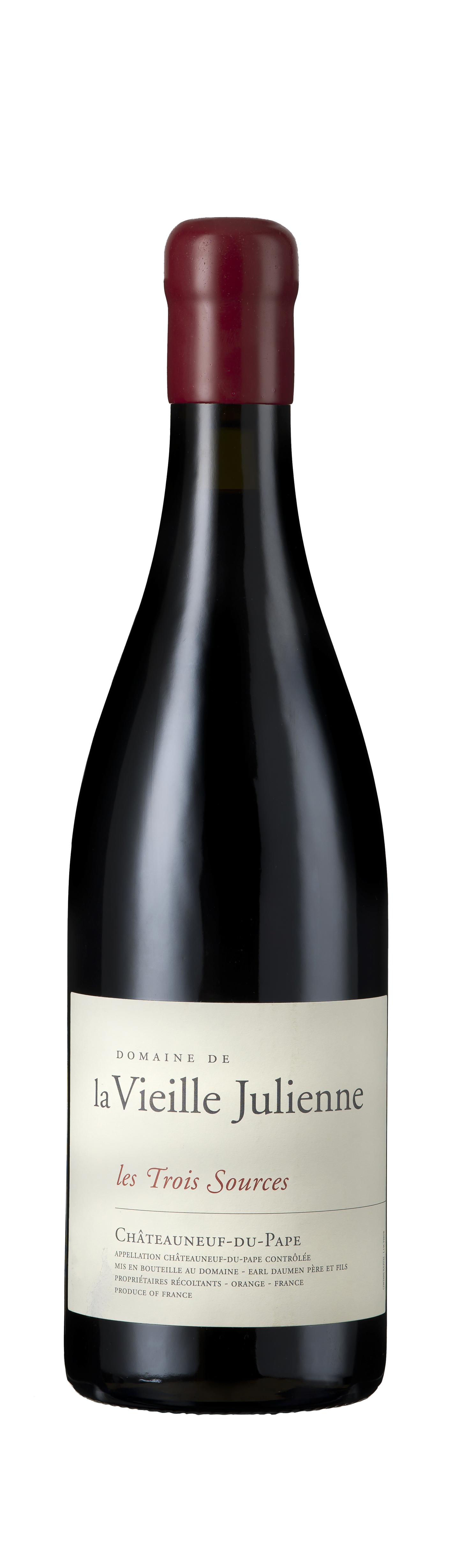 Domaine de la Vieille Julienne, Châteauneuf du Pape Rouge, Les Trois Sources, Southern Rhône, France, 2019