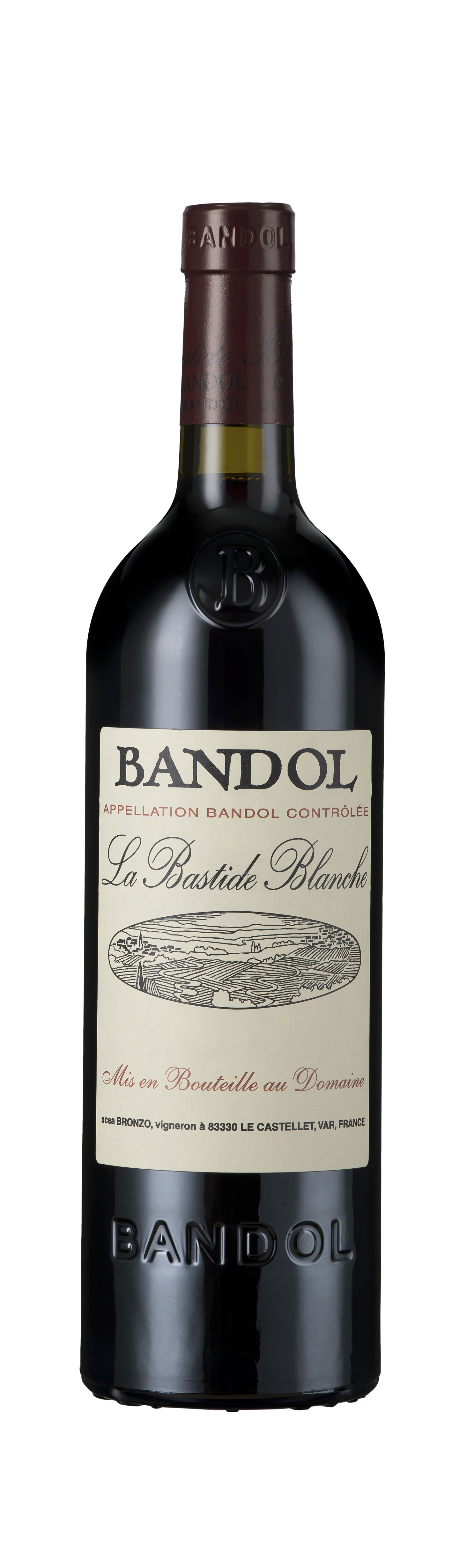 Bottle shot - La Bastide Blanche, Bandol Rouge, Provence, France