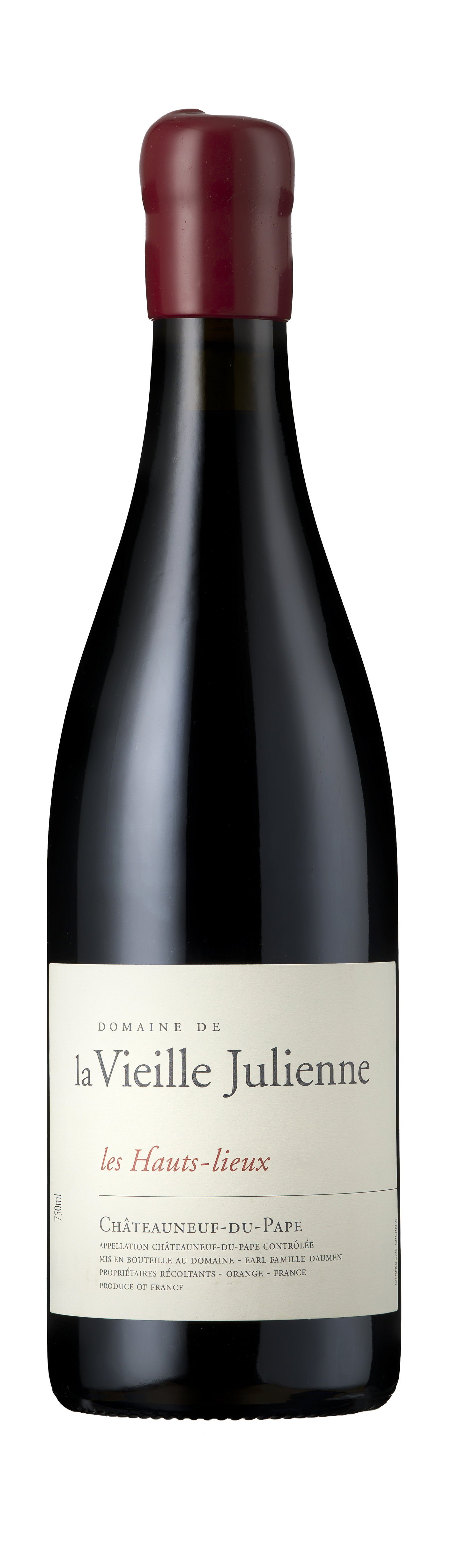 Bottle shot - Domaine de la Vieille Julienne, Châteauneuf-du-Pape Rouge, Les Hauts Lieux, Southern Rhône, France