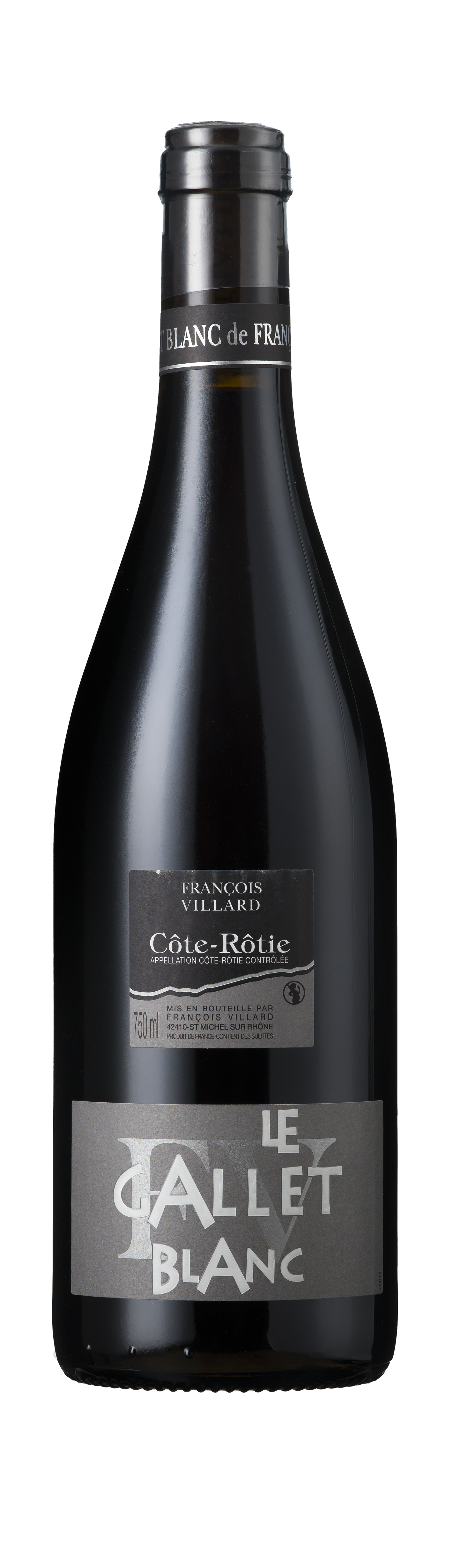Bottle shot - François Villard, Côte-Rôtie, Le Gallet Blanc, St-Michel-sur-Rhône, Northern Rhône, France