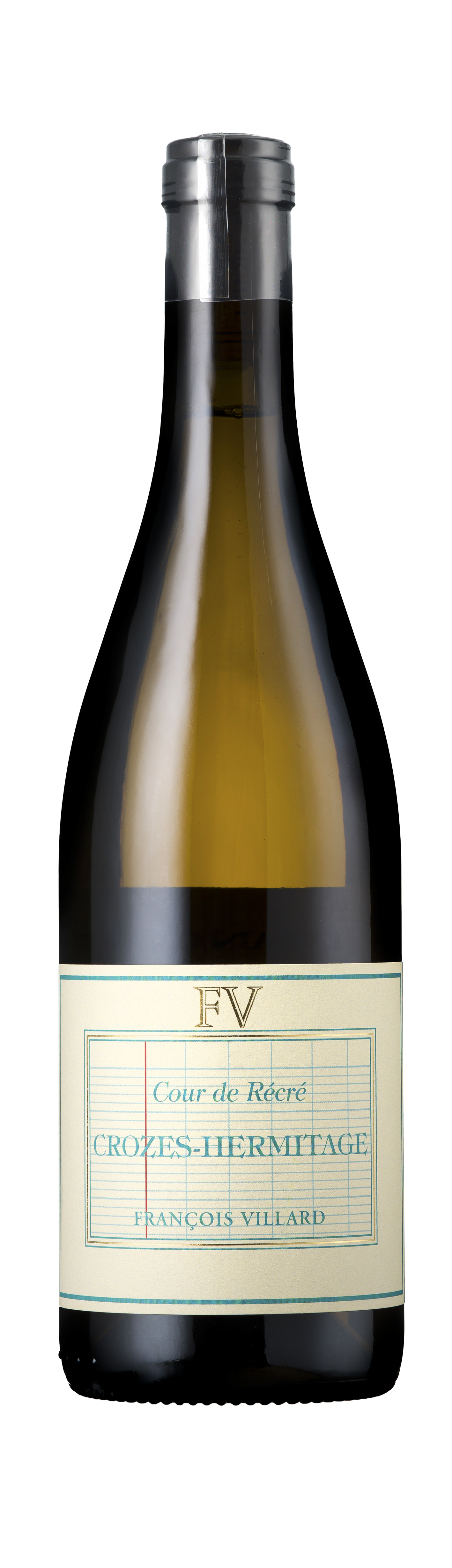 Bottle shot - Francois Villard, Crozes-Hermitage Blanc, Cour de Récré, Rhône, France