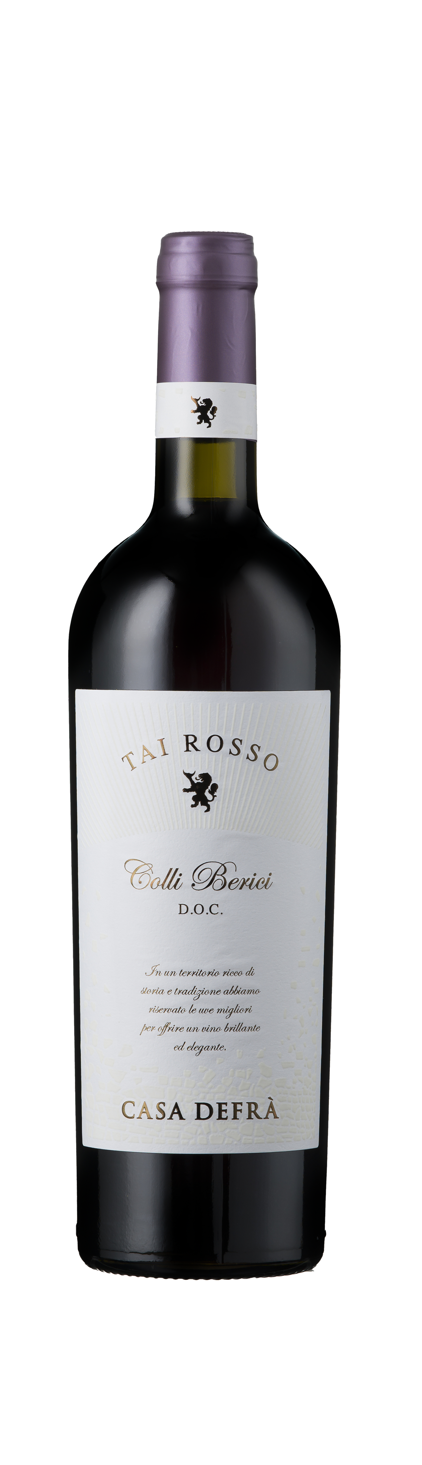 Bottle shot - Cielo e Terra, Casa Defra, Tai Rosso Colli Berici DOC, Venezie, Italy