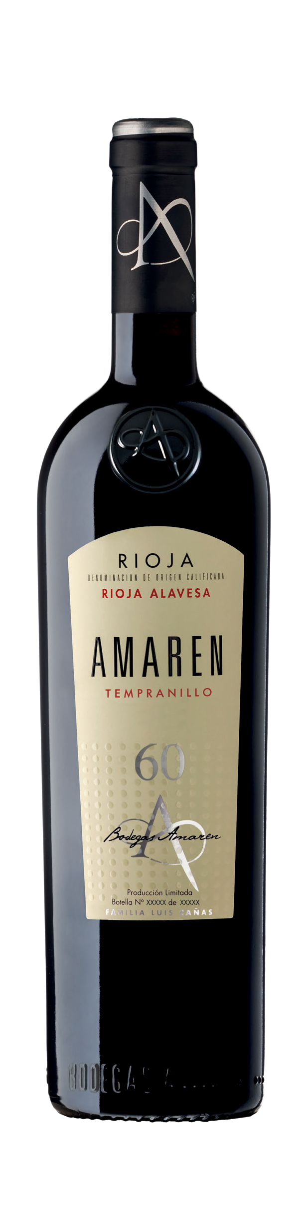 Bottle shot - Bodegas Amaren, 60 Tempranillo, DOCa Rioja, Spain
