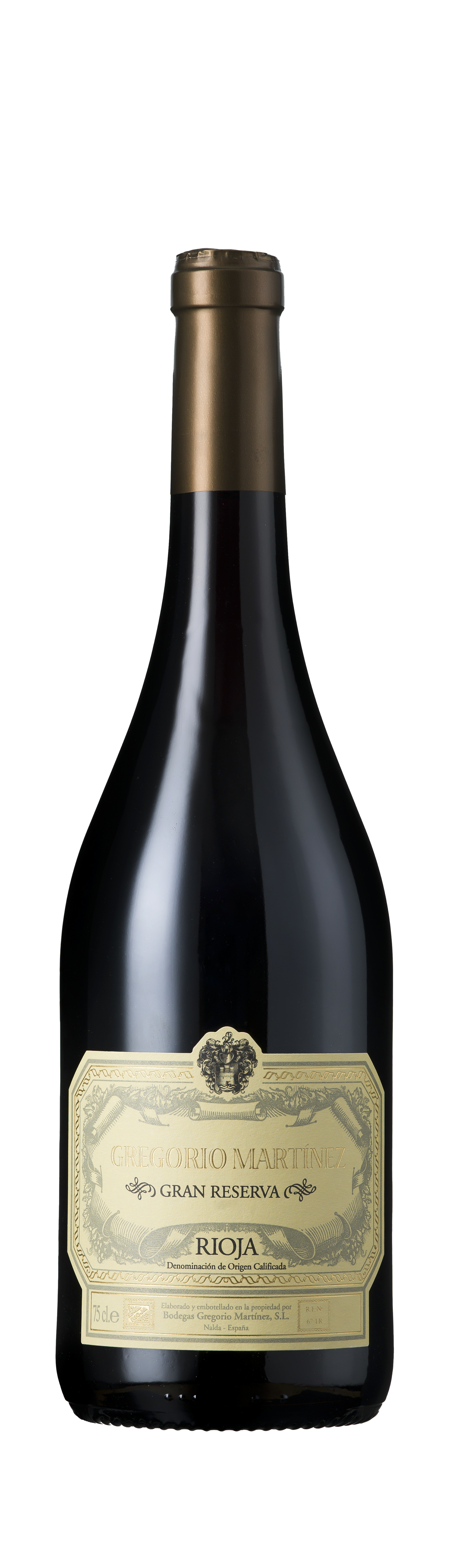 Bottle shot - Gregorio Martinez, Tinto Gran Reserva, Rioja, Spain